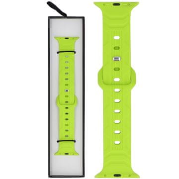 Silikonski pašček za pametno uro Wave Neon Lime za Apple Watch 42/44/45/49 mm Lime