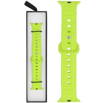 Silikonski pašček za pametno uro Wave Neon Lime za Apple Watch 38/40/41 mm Lime