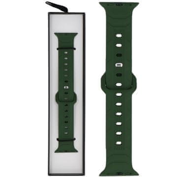 Silikonski pašček za pametno uro Wave temno zelene barve za Apple Watch 38/40/41 mm zelene barve