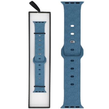 Silikonski pašček za pametno uro Rhombille Denim Blue za Apple Watch 38/40/41 mm moder