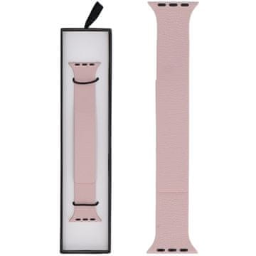 Silikonski magnetni pašček za pametno uro Apple Watch 38/40/41 mm, roza, z gladko zrnato površino