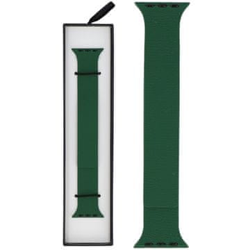 Silikonski magnetni pašček za pametno uro z gladko zrnato barvo, deteljično zelene barve, za Apple Watch 38/40/41 mm, zelene barve