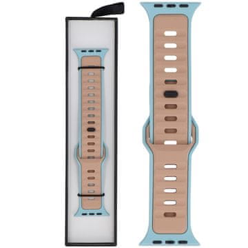 Nov silikonski pašček za pametno uro Retro Future Aero Sand za Apple Watch 42/44/45/49 mm bež-moder