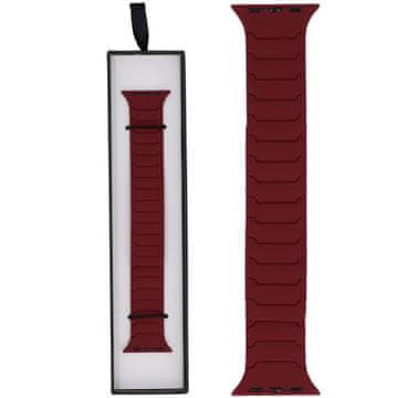Nov silikonski magnetni pašček za pametno uro ExoStripe v bordo barvi za Apple Watch 38/40/41 mm