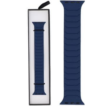 Nov silikonski magnetni pašček za pametno uro ExoStripe v plavi barvi za Apple Watch 38/40/41 mm, moder