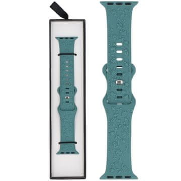 Nov silikonski teksturiran pašček za pametno uro v zeleni barvi za Apple Watch 38/40/41 mm