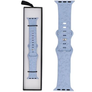 Nov silikonski teksturiran pašček za pametno uro Azure Sky za Apple Watch 38/40/41 mm, nebesno moder