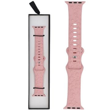 Nov silikonski teksturiran pašček za pametno uro Misty Rose za Apple Watch 38/40/41 mm roza
