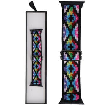 Nov pašček za pametno uro Nylon Nomad Threads Pixel Bloom za Apple Watch 38/40/41 mm, večbarvni
