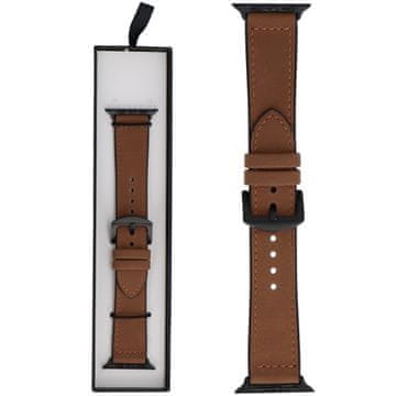 Nov pašček za pametno uro Vintage usnjen pašček v lešnikovo rjavi barvi za Apple Watch 42/44/45/49 mm rjave barve