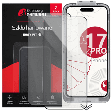 Novo kaljeno steklo Screen Samurai za Apple iPhone 17 Pro z okvirjem Easy Fit | 2 kosa