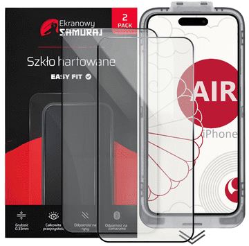 Novo kaljeno steklo Screen Samurai za Apple iPhone Air z okvirjem Easy Fit | 2 kosa