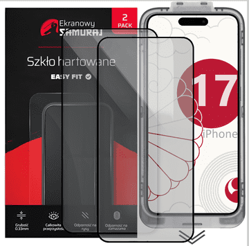 Novo zaščitno steklo Screen Samurai za Apple iPhone 17 z okvirjem Easy Fit | 2 kosa