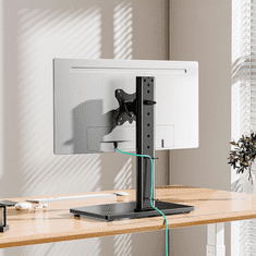 Nova noga za namizno stojalo SoloBase C za en TV monitor 13-32" ergonomska nastavljiva vrtljiva TRD-BLK-C1ST-13"-32"