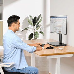 Nova noga za namizno stojalo SoloBase C za en TV monitor 13-32" ergonomska nastavljiva vrtljiva TRD-BLK-C1ST-13"-32"