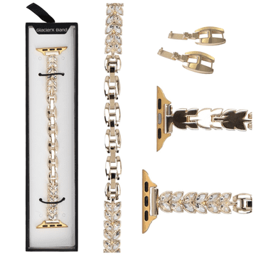 Nova zapestnica Zirconia Wings Chain, zlata, za pametno uro, za Apple Watch 38/40/41 mm, zlata