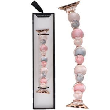 Nova raztegljiva zapestnica Gleam Bubbles, roza, za pametno uro Apple Watch 38/40/41 mm, roza