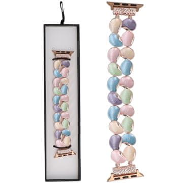 Nova raztegljiva zapestnica Gleam Petals iz sladkorne pene Cotton Candy za Apple Watch 38/40/41 mm v pastelni barvi