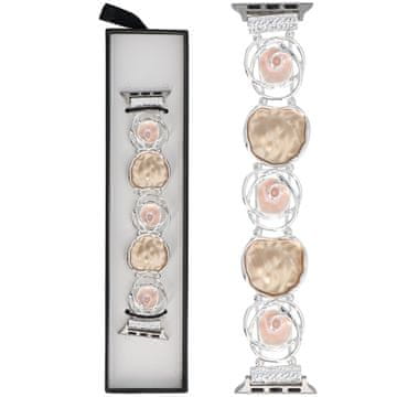 Nova raztegljiva zapestnica Gleam Bud v barvi matirane breskve za Apple Watch 38/40/41 mm