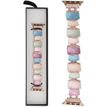 Nova raztegljiva zapestnica Gleam Cube Cotton Candy za Apple Watch 38/40/41 mm v pastelni barvi
