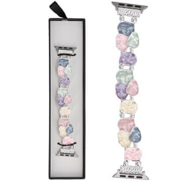 Nova raztegljiva zapestnica Gleam Ruffle Sweet Candy za Apple Watch 38/40/41 mm pastelne barve
