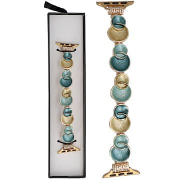 Nova raztegljiva zapestnica Gleam Bubbles Ocean Spark za Apple Watch 38/40/41 mm zeleno-rumena