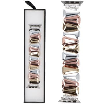 Nova raztegljiva zapestnica Gleam Triangle Silver Dawn za Apple Watch 38/40/41 mm Tricolor