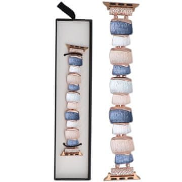 Nova raztegljiva zapestnica Gleam Cube Ultramarine Blush za Apple Watch 38/40/41 mm modra