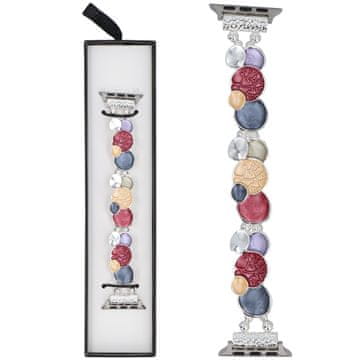 Nova raztegljiva zapestnica Gleam Grape, Joyful Splash, za pametno uro za Apple Watch 38/40/41 mm, večbarvna