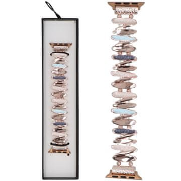 Nova raztegljiva zapestnica Gleam Twirl, Ocean Rose, za Apple Watch 38/40/41 mm, roza-modra
