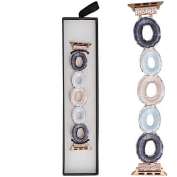 Nova raztegljiva zapestnica Gleam Garden, Ocean Blush, za Apple Watch 38/40/41 mm, roza/modra
