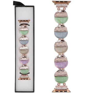 Nova raztegljiva zapestnica Gleam Sphere Ocean Blush za pametno uro AW 38/40/41 mm večbarvna