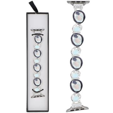Nova zapestnica Gleam Fancy Stretch Silver Ice za Apple Watch 38/40/41 mm Silver