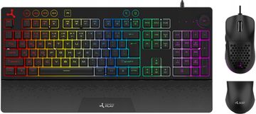 Nova igralna tipkovnica triton, komplet z RGB zaščito proti ghostingu in miško, 12800 DPI, brezžična igralna programska oprema