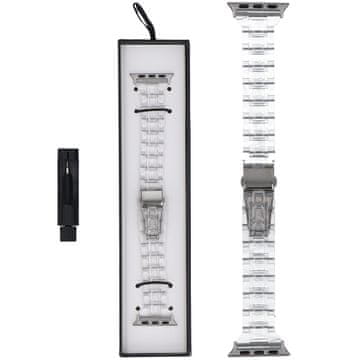 Nova akrilna zapestnica s kristalnim lokom za Apple Watch 38/40/41 mm, prozorna