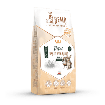 BE Vital - suha hrana za pse s puranjim in zajčjim mesom za krepitev imunosti za srednje velike in velike pse (M/L) 15 kg