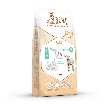 Bemo Puppy & Junior Sensitive Lamb - hipoalergena suha hrana za mladičke z jagnjetino za majhne in srednje velike pse (S/M) 10 kg