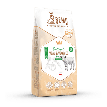 Bemo Optimal - suha pasja hrana z teletino in zelenjavo 1 kg za srednje velike in velike pse (M/L)