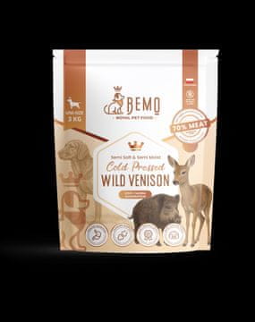 BE Cold Pressed Wild Venison - hladno stiskana hrana za pse z divjačino in jelenovino 1 kg