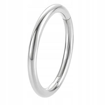 Uhani za piercing s klikerjem, srebrni, titan, Helix Lobe 1,0/10 mm