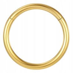 Uhani za piercing kliker iz zlata, titana, vijačna režica 1,2/10 mm