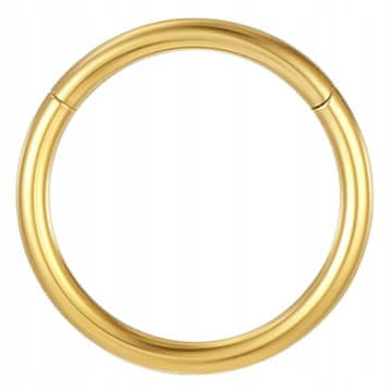 Uhani za piercing kliker iz zlata, titana, vijačna režica 1,2/10 mm
