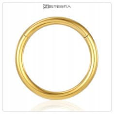 Uhani za piercing kliker iz zlata, titana, vijačna režica 1,2/10 mm