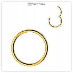 Uhani za piercing kliker iz zlata, titana, vijačna režica 1,2/10 mm