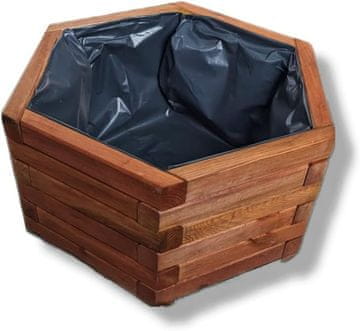Lesen vrtni cvetlični lonček, oreh, 51x44x23 D26