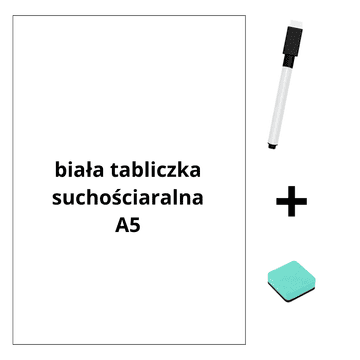 D&R Majhen bel načrtovalec za hladilnik A5 - magnetni + marker + gobica - suho brisanje