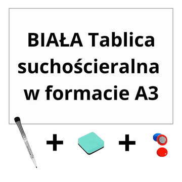 D&R Bel magnet za hladilnik A3 - suho brisanje + marker + gobica + magneti
