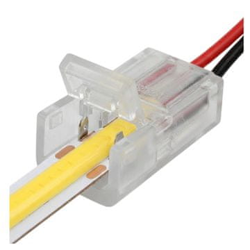 Raven LED COB konektor 8 mm klik 18x11x7 mm enostaven montažni kabelski konektor