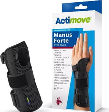Opornica za zapestje Actimove PRO Manus Forte velikost S/M (leva) črna (7348204) (k=12)