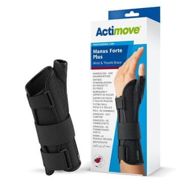 Actimove PRO Manus Forte Plus opornica za zapestje in palec velikost XS (desna) črna (7349603) (k=12)